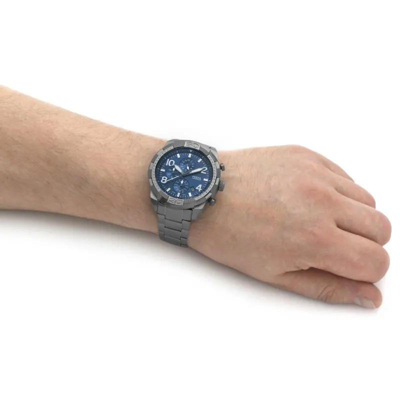 Fossil Bronson Chronograph Quartz Blue Dial Men's Watch | FS5711